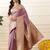 Purple woven art silk traditional saree with blouse piece