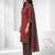 Maroon printed cotton blend stitched geometric print salwar kurta dupatta for women