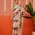 Beige printed silk blend ethnic saree with blouse piece
