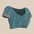 Teal woven art silk traditional saree with blouse piece
