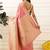Pink woven art silk traditional saree with blouse piece