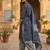 Blue printed cotton blend stitched floral print salwar kurta dupatta for women
