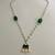 The emerald bloom long necklace