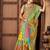 Yellow woven art silk traditional saree with blouse piece