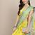 Yellow woven art silk traditional saree with blouse piece