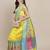 Yellow woven art silk traditional saree with blouse piece