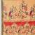 Red printed cotton blend ethnic saree with blouse piece