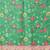Green printed cotton blend ethnic saree with blouse piece