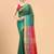 Green plain art silk traditional saree with blouse piece