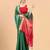 Green plain art silk traditional saree with blouse piece