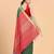 Green plain art silk traditional saree with blouse piece