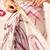 Burgundy printed cotton blend ethnic saree with blouse piece