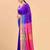Blue plain art silk traditional saree with blouse piece