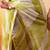 Yellow printed cotton blend ethnic saree with blouse piece