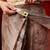 Brown printed cotton blend ethnic saree with blouse piece