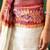 Off white printed art silk ethnic saree with blouse piece