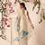 Beige printed silk cotton ethnic saree with blouse piece