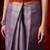 Purple printed cotton blend ethnic saree with blouse piece