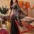 Black woven cotton blend traditional saree with blouse piece