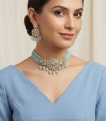 Azure bloom diamond necklace & earring set