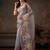 Blue printed tissue traditional saree with blouse piece