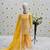 yellow heavy fox georgette salwar suit set with embroidery work - designer party wear