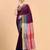 Purple plain art silk traditional saree with blouse piece