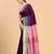 Purple plain art silk traditional saree with blouse piece