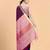 Purple plain art silk traditional saree with blouse piece