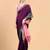 Purple plain art silk traditional saree with blouse piece