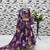 purple  heavy fox georgette gown set with digital print work - designer party wear