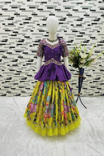 multi heavy chinon silk with digital print with embroidery work - designer party wear