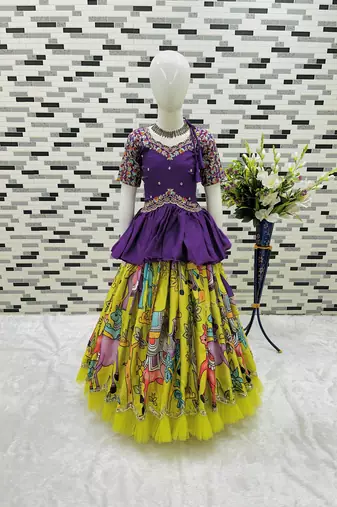 multi heavy chinon silk with digital print with embroidery work - designer party wear