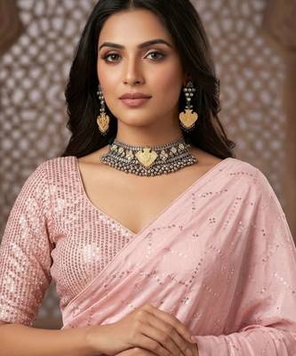 The majestic heart choker & earring set 1