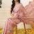 Pink ethnic motifs embroidered art silk festive saree with blouse piece
