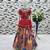 multi heavy chinon silk with digital print with embroidery work - designer party wear