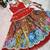 multi heavy chinon silk with digital print with embroidery work - designer party wear