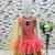 multi heavy chinon silk with digital print with embroidery work - designer party wear