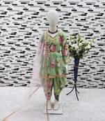 pista  heavy fox georgette salwar suit set with digital print work - designer party wear