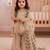 cream pure gmy silk with heavy embroidery sequence work - designer party wear