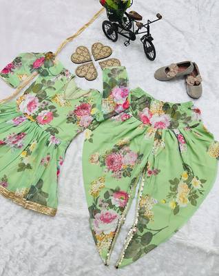 pista  heavy fox georgette salwar suit set with digital print work - designer party wear 2