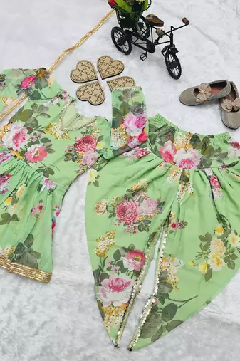 pista  heavy fox georgette salwar suit set with digital print work - designer party wear