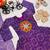 purple  heavy fox georgette gown set with digital print work - designer party wear