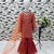 dark red  heavy chinon with digital print work - designer party wear