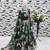 green  heavy fox georgette gown set with digital print work - designer party wear