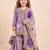 lavender pure gmy silk with heavy embroidery sequence work - designer party wear