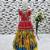 multi heavy chinon silk with digital print with embroidery work - designer party wear