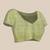 Olive floral cotton blend festive saree with blouse piece