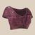 Purple floral cotton blend festive saree with blouse piece