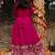 rani pink  heavy fox georgette gown set with sequence embroidery work - designer party wear